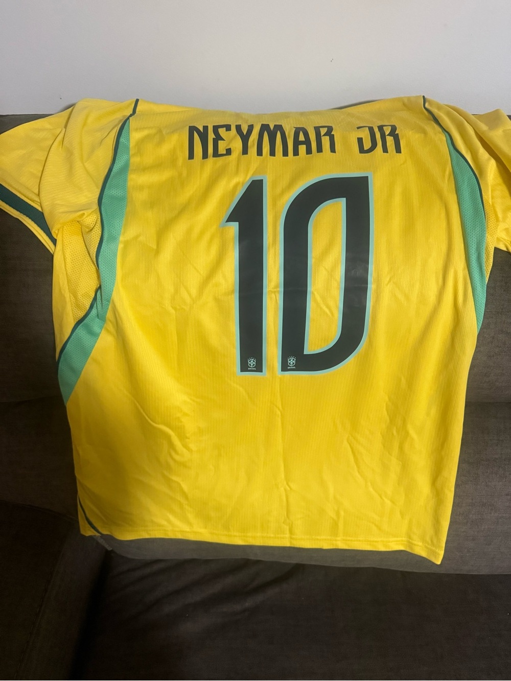 Nike Yellow & Green Neymar Jr. #10 Men's Soccer Jersey